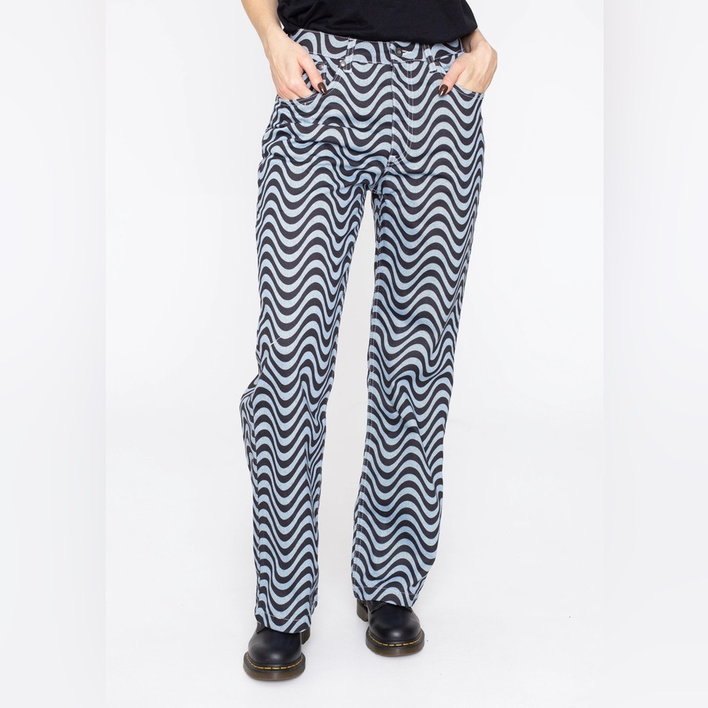 Ragged Priest Wave Pattern Jeans - Picture 2 of 9